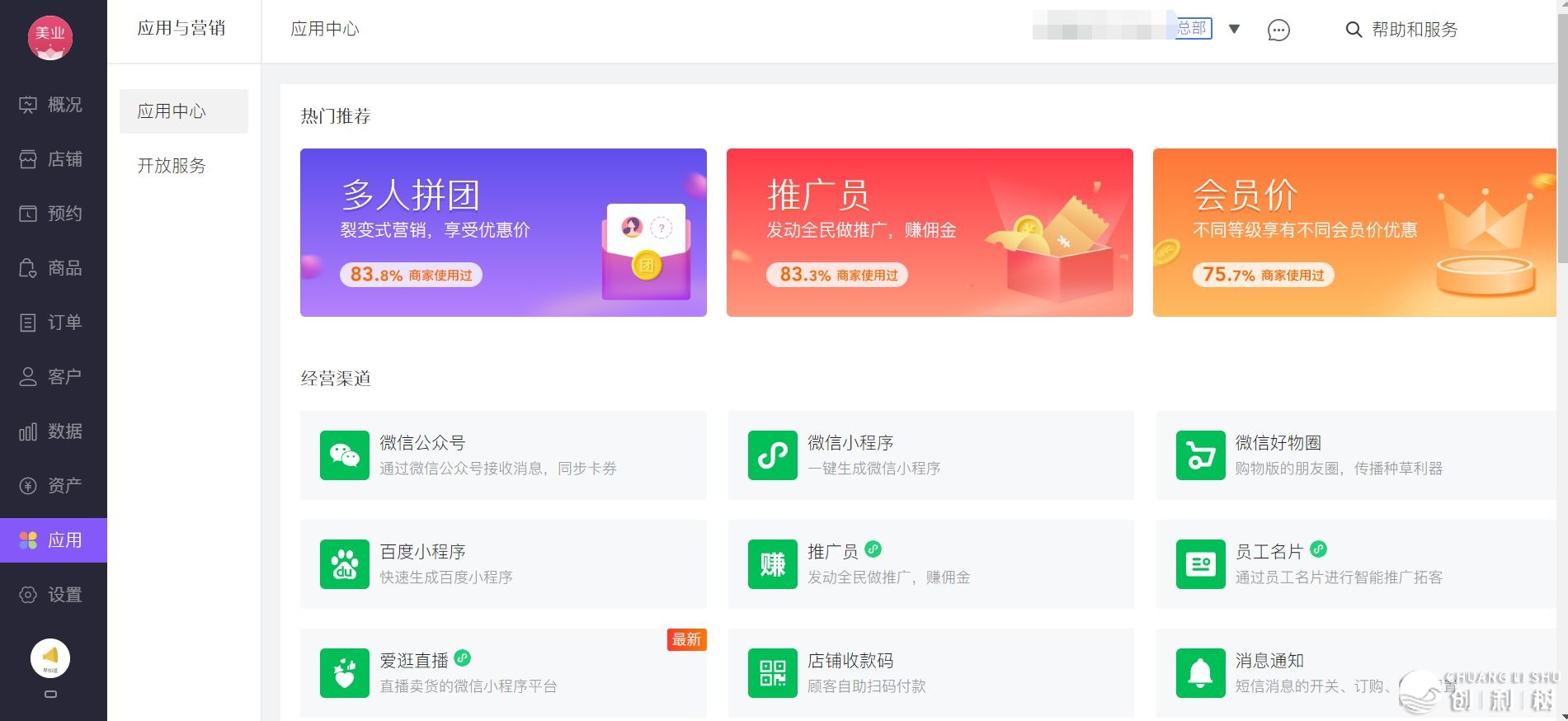 美业都是用什么系统？